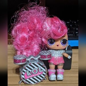 L.O.L. Surprise! Pink Glitter Doll with Drum Set